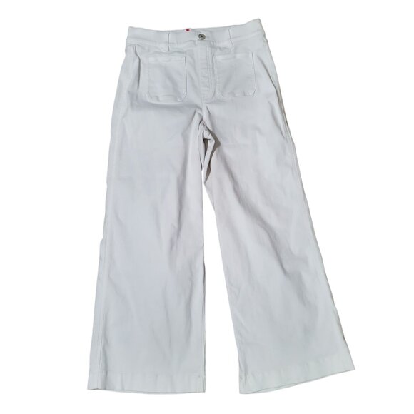SPANXshape EveryWear Cropped Wide Leg Jeans with Patch Pockets White - Picture 1 of 15
